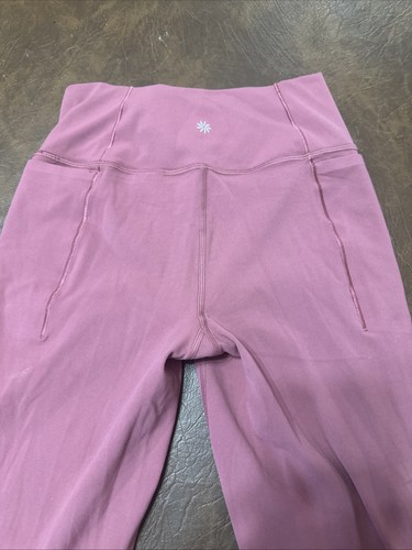 NWOT Athleta Pink Transcend Crop Straight Leg Workout At leisure Pants M - Picture 4 of 7
