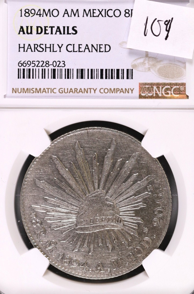 お買い得，定番人気 ☆PCGS Harshly Cleaned-AU Detail 新一圓銀貨