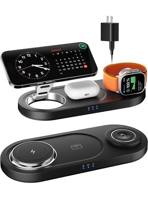 2024 Upgraded 3 in 1 Wireless Charger, Nano Magnetic iPhone Charging Station ...