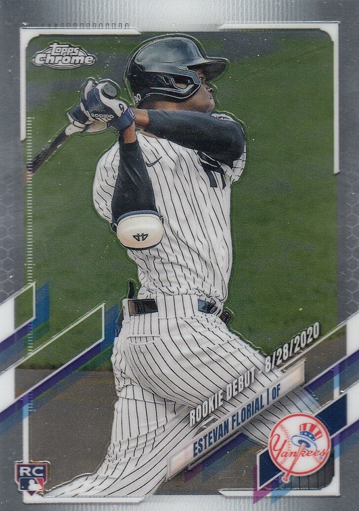 ESTEVAN FLORIAL TOPPS CHROME UPDATE SERIES ROOKIE RC YANKEES #USC41 2021 21