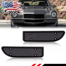 2PCS Smoke Front Parking Turn Signal Lenses For 1970 1971 1972 1973 Chevy Camaro