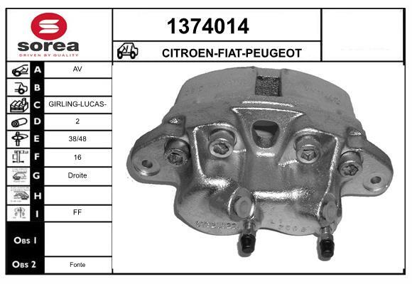 Étrier de frein SNRA 1374014 contre le grippage sur Fiat Ducato