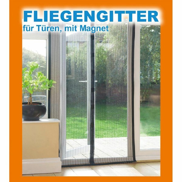 Magnet TüRfliegengitter Schwarz 100X209Cm Moskitonetz Fliegennetz TüRvorhang-image