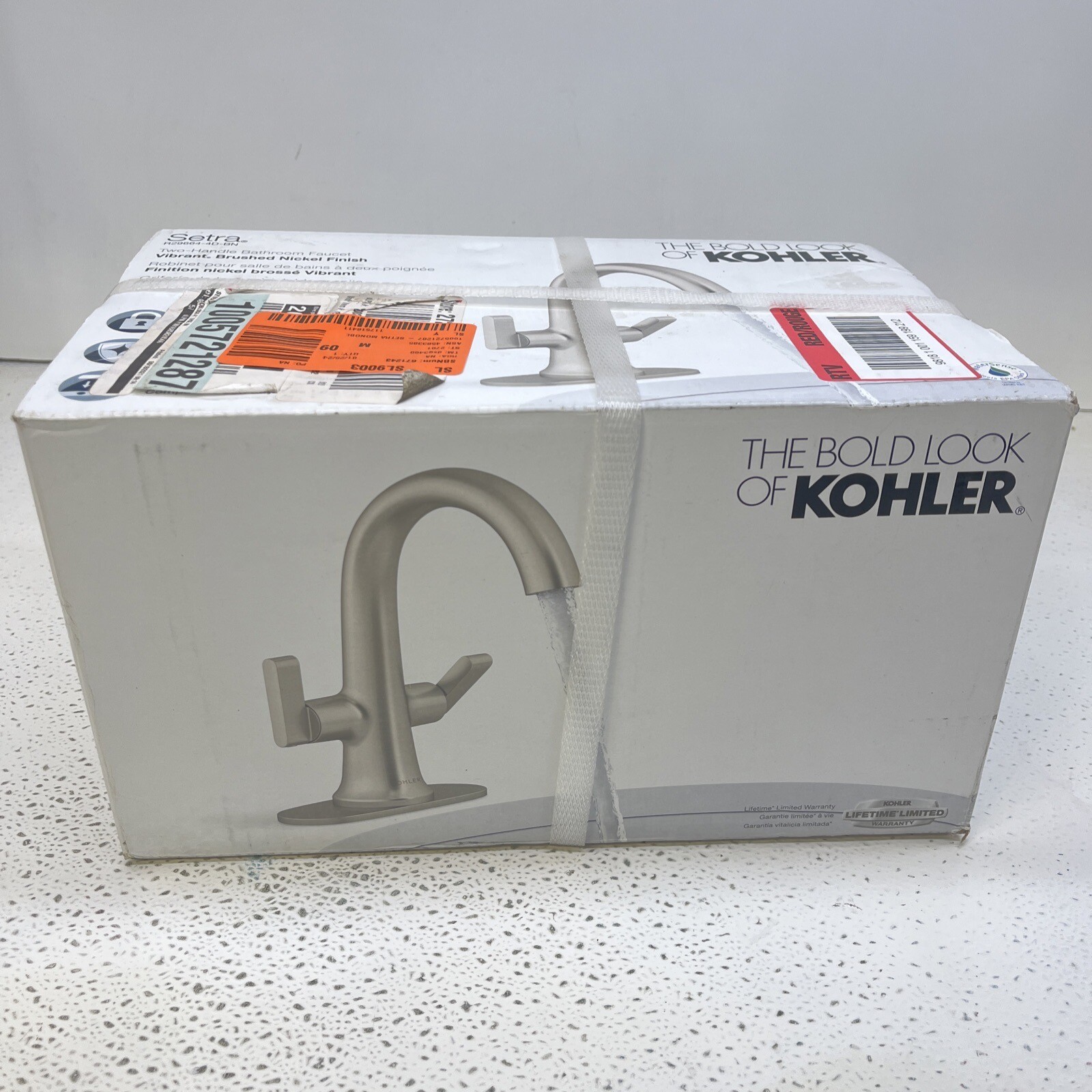 KOHLER Setra Single Hole 2Handle Monoblock Bathroom Faucet in Vibrant