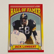 1990 Score - #598 Jack Lambert - STEELERS - BUY 2 GET 2 FREE