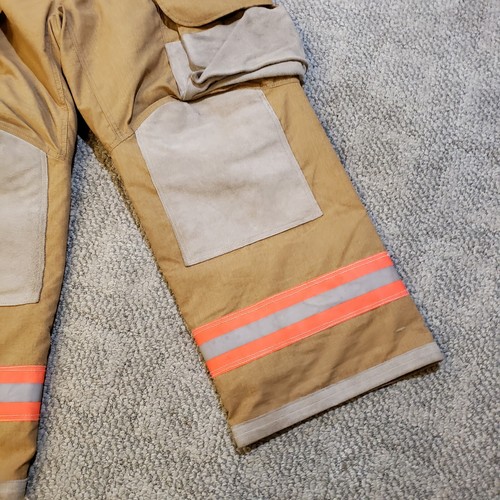 Lion 44L Turnout Bunker Pants Knee Pads Khaki w/Suspenders DRY CLEANED - Picture 2 of 14