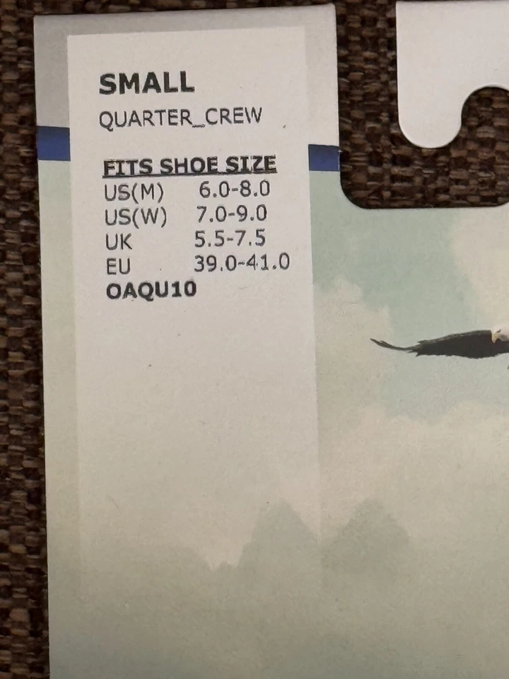 THORLOS ATLETA AL AIRE LIBRE Paquete de 2 CALCETINES UNISEX Pequeño QUARTER CREW AZUL AMARILLO Foto 4 de 4