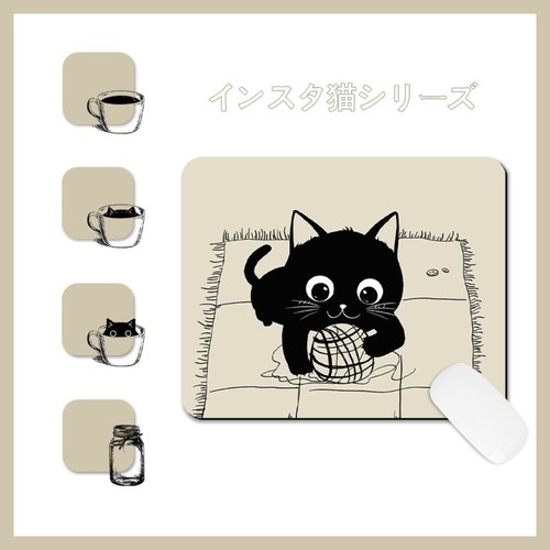 Anti-Slip Waterproof Keyboard Mat Desk Mat Black Cat Mouse Pad Home Decor - 第 23/27 張圖片