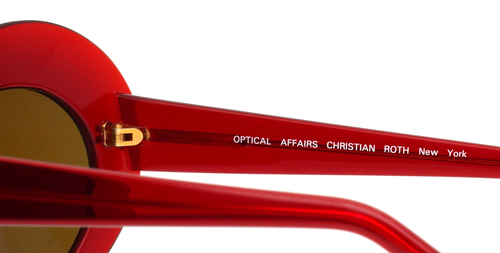 Gafas de sol polarizadas genuinas CHRISTIAN ROTH OPTICAL AFFAIRS 5555 rojas DE COLECCIÓN - Imagen 12 de 15