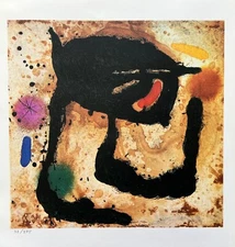 Joan Miro LE DANDY 1982 Offset Lithograph Art 13" x 11"