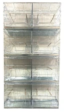 LARGE Stainless Galvanized 4 of Bird Finch Canary Aviaries Breeding Flight Cages