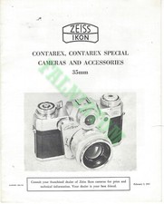 Vintage 1961 Zeiss Ikon Contarex Special Cameras  Accessories