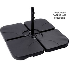 Set of 4 Outdoor Umbrella Cantilever Parasol Base Stand Sand Water Filled Weight