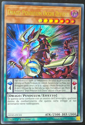 DRACHE PENDEL VERSCHIEDENE AUGEN Ultra Rare auf Italienisch LEDD-ITC01 YUGIOH