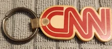 Vintage CNN News Keychain Key Ring Chain Fob Hangtag