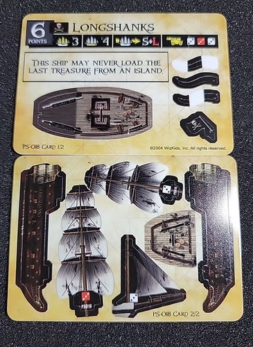 Carte/Figurine Pirates Of The Spanish Main - Longshanks - Jeu De Collection - Occasion