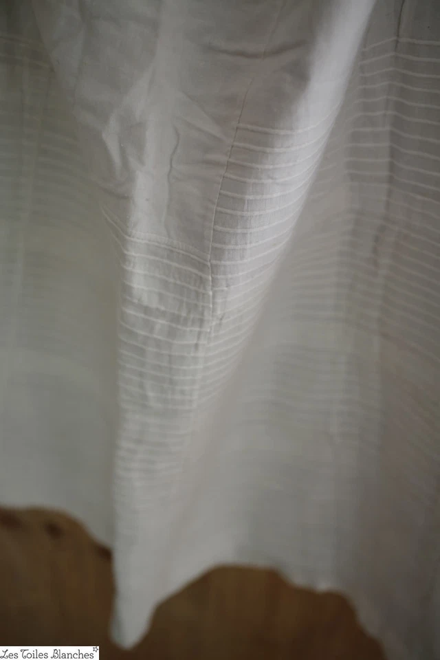 Antigua enagua francesa acanalada transparencia gasa encaje c 1880 Foto 4 de 4