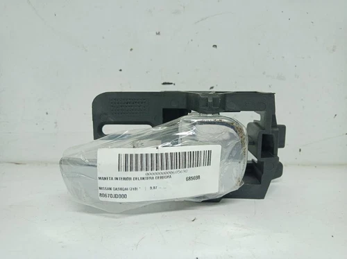 Samfox Maniglia Interna Auto Posteriore Destra Per Nissan Qashqai 2007-2013 - Ricambio ABS Cromato Nero Argento - 80670JD00E