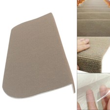 Beige Set of 13 Non-Slip Carpet Stair Treads 9.5" x 21.7" Rugs For Stairs