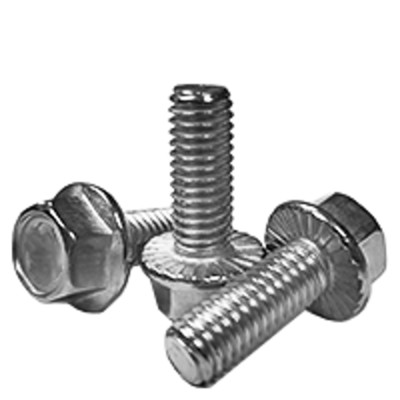 (50) M6-1.0 x 20 ISO 8.8 DIN 6921 Hex Flange Bolts Serrated Full Zinc