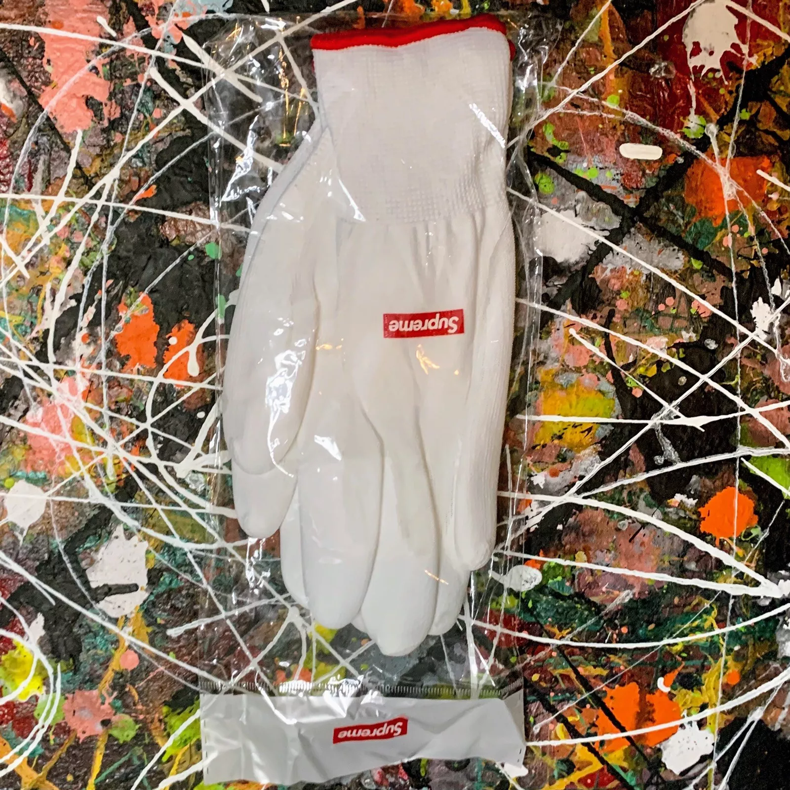 Gants caoutchoutés blancs Supreme FW20 cadeau flambant neufs non ouverts