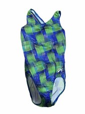 CUTE GK ELITE Axs gymnastics dance leotard Teal Blue Green