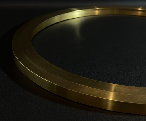 Brass MICRO Record Turntable Periphery Stabilizing Outer Ring Clamp Sheet LE2 - Picture 2 of 5