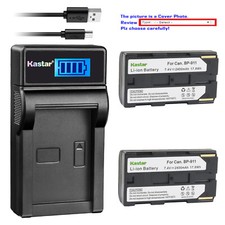 Kastar Battery LCD USB Charger for Canon BP-911 BP911 BP-911K 911K BP-915 BP915