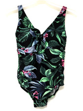 Kona Sol Women's Size 17 Tummy Control One Piece Swimsuit Full Coverage Swimwear