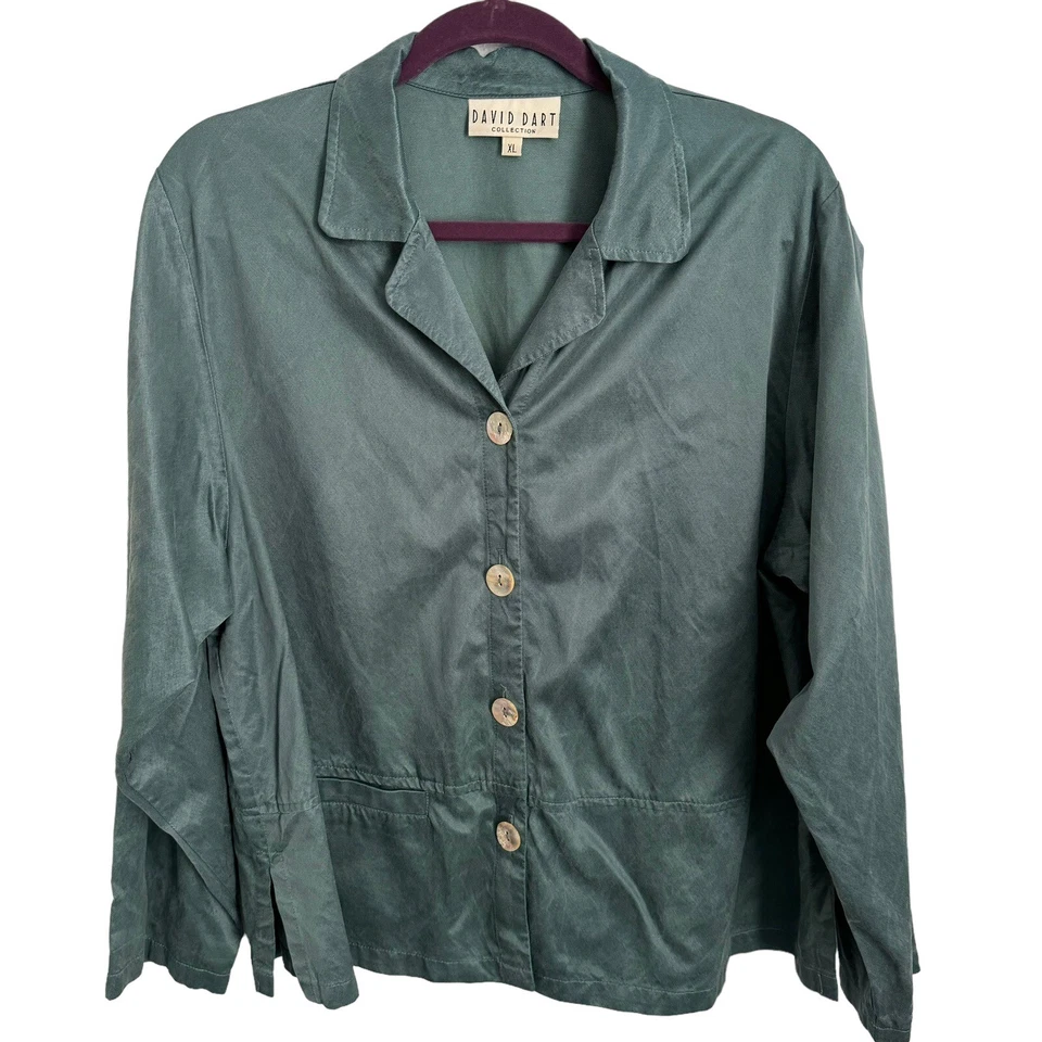 Jaqueta David Dart tamanho XL grega manga comprida com botões - Imagem 3 de 4