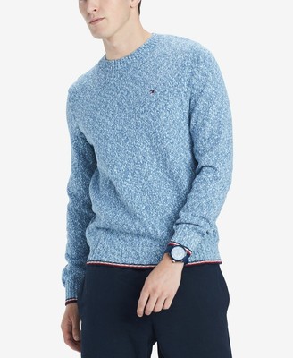 Download $195 Tommy Hilfiger Men Blue Long-Sleeve Crew-Neck Sweater ...