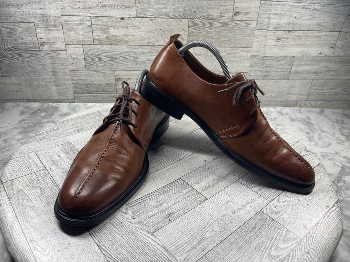 Cole Haan Oxford Men 9M Beckett II Shoes Brown Leather Split Toe