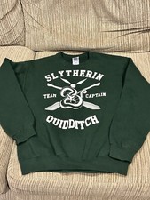 Harry Potter Quidditch Slytherin Graphic Print Pullover Sweatshirt Medium