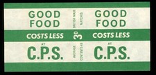 Matchbox label Good food cost less at CPS 3d MU1337