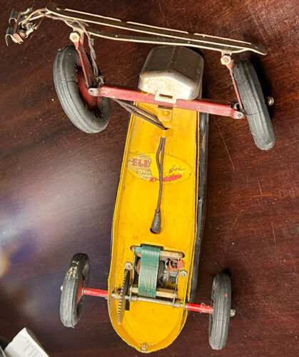 1920s KoKoMo Electricar Vintage Metal Race Car Toy w/ Driver, Original Paint - Picture 12 of 12