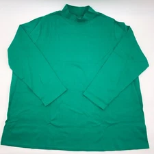Croft & Barrow Green Womens 4X Plus Size Top Mock Turtle Neck Long Sleeve Shirt
