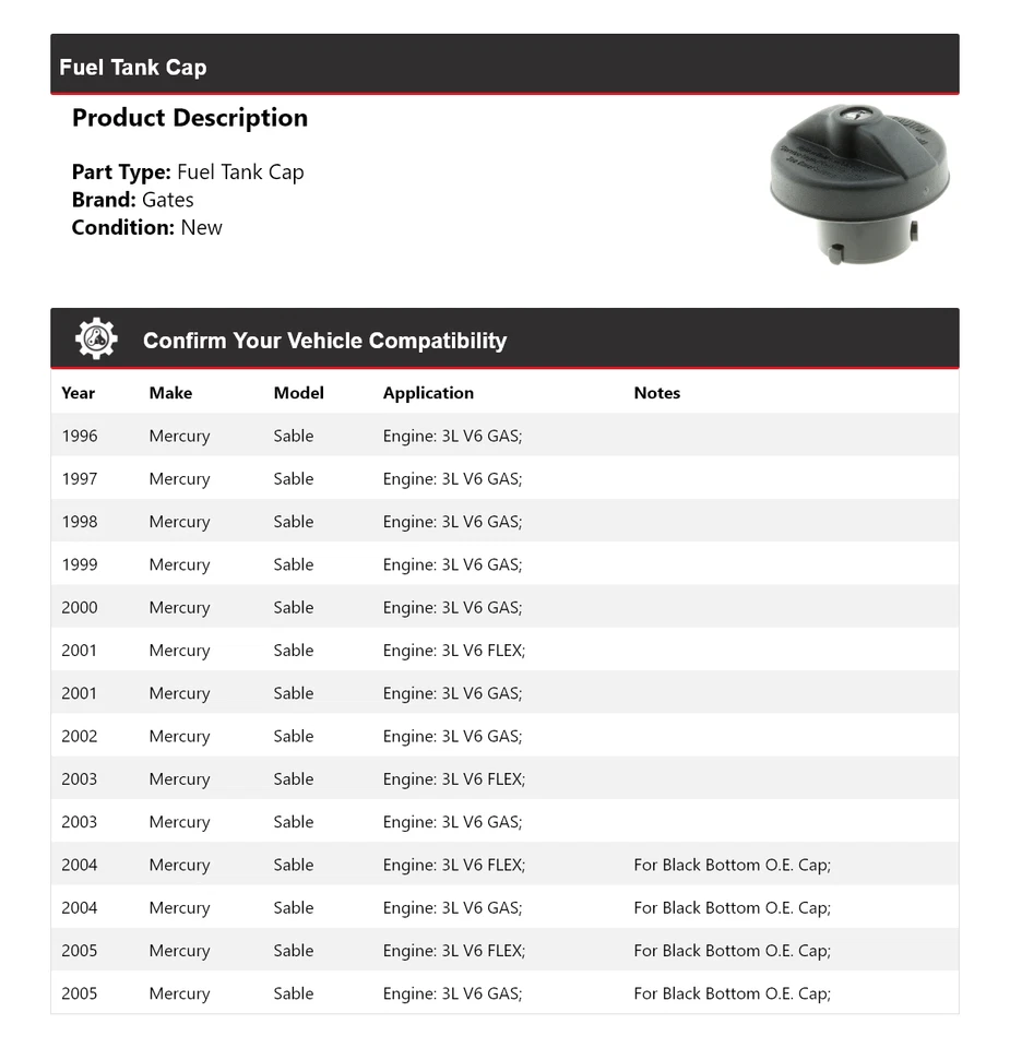 Puertas tapa tanque combustible Mercury Sable 1996-2005 1997 1998 1999 2000 2001 2002 Foto 2 de 4