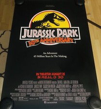JURASSIC PARK 30TH Anniversary ORIGINAL DS 27X40 Movie Poster Steven Spielberg