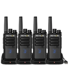 RT68H 2W FRS 4 pack walkie talkies long range Type-C Portable VOX Two Way Radios