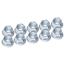10x Mutter Variomatik / Zündung, M10x1,25mm mit Bund passend für Piaggio / Derbi