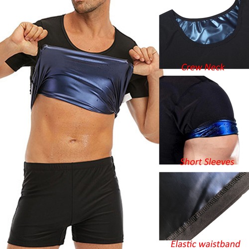 Body Shaper da uomo sudato sauna dimagrante allenatore modellante camicia palestra allenamento gilet - Foto 19 di 37