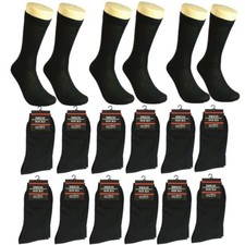 3-12 pairs Men Black Solid Cotton Fashion Casual Dress Socks 10-13