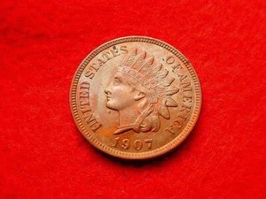 1907 INDIAN HEAD CENT GORGEOUS TONED BU CENT!!   #1