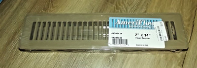 Floor Register, Steel, Brown, 2 x 14-In. 413B2X14 T49 NOS