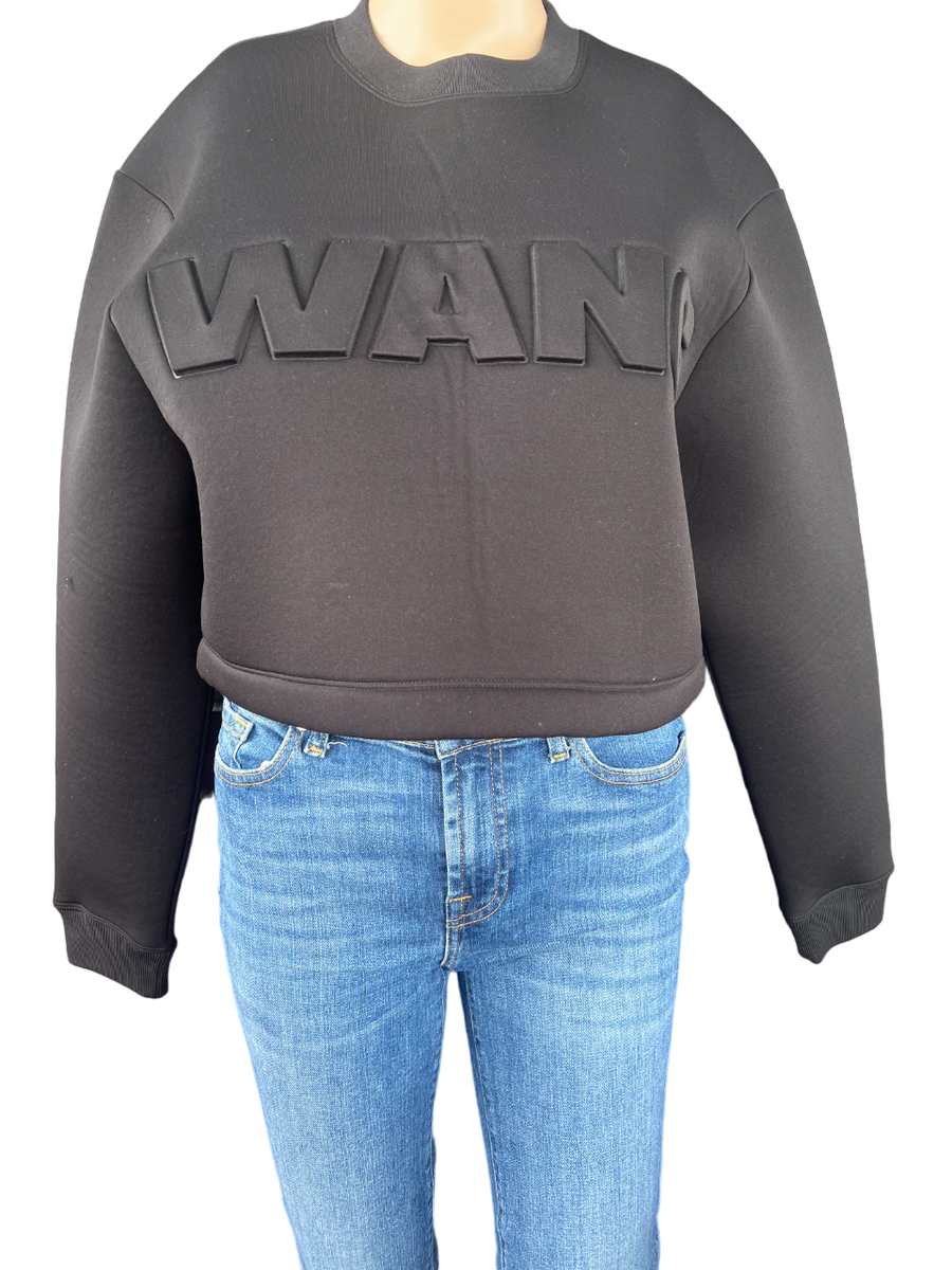 Alexander Wang Cropped Neoprene Sweatshirt , S | eBay