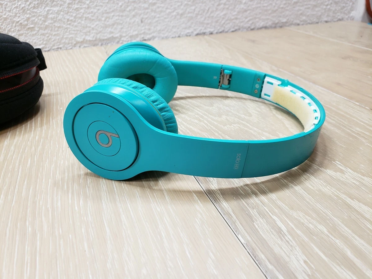 BEATS by Dr Dre Solo HD On Ear Headphones Teal PARTS - Broken | eBay