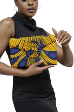 Peacock African Print Clutch Purse