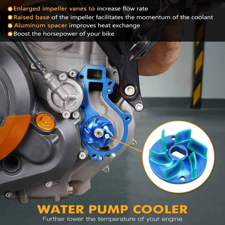 Kit enfriador impulsor bomba de agua para Husqvarna 701 Enduro/Supermoto 2016-2023 Foto 3 de 4