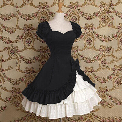 Details about   Gothic Palace Sweet Lolita Dress Retro Lace Bowknot Kawaii Medieval Cosplay 