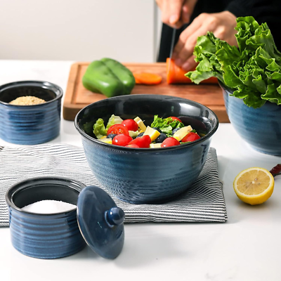 Hasense Ceramic Soup Bowls Set of 4, 40 Ounce Large Cereal for